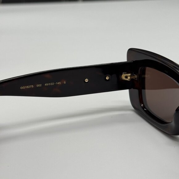 NEW GG1827S 002 GUCCI SUNGLASSES DARK HAVANA WOMEN EYEWEAR GUCCI - Picture 12 of 14